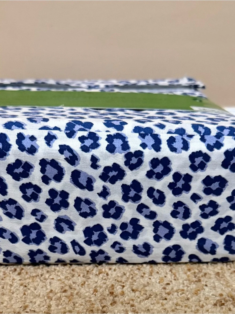 kate spade new york Navy Leopard King Sheet Set